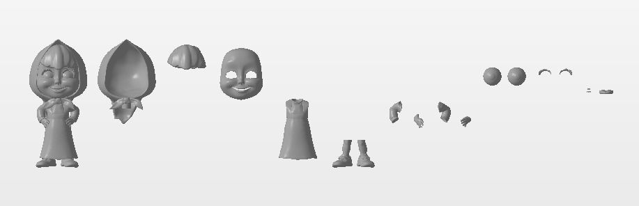 Masha and The Bear 3D print model_2