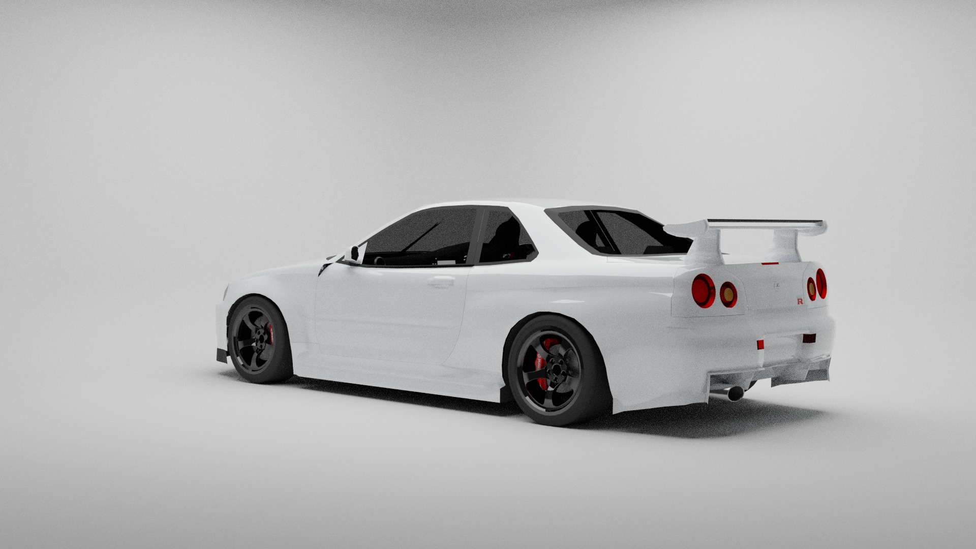  Nissan Skyline r34 GTR 3D model_2
