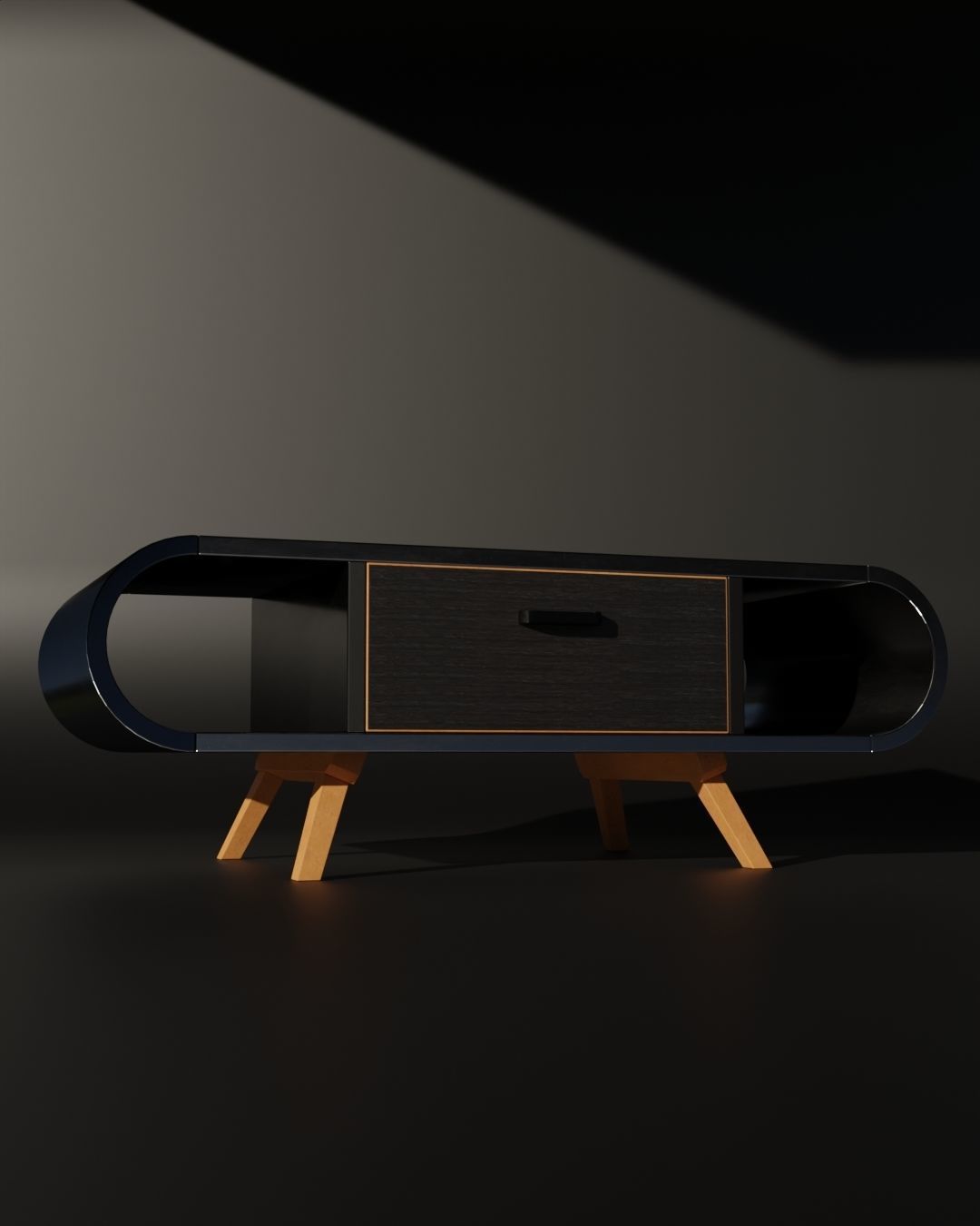 Kit Classic Furniture Coffee Black 3D model_3