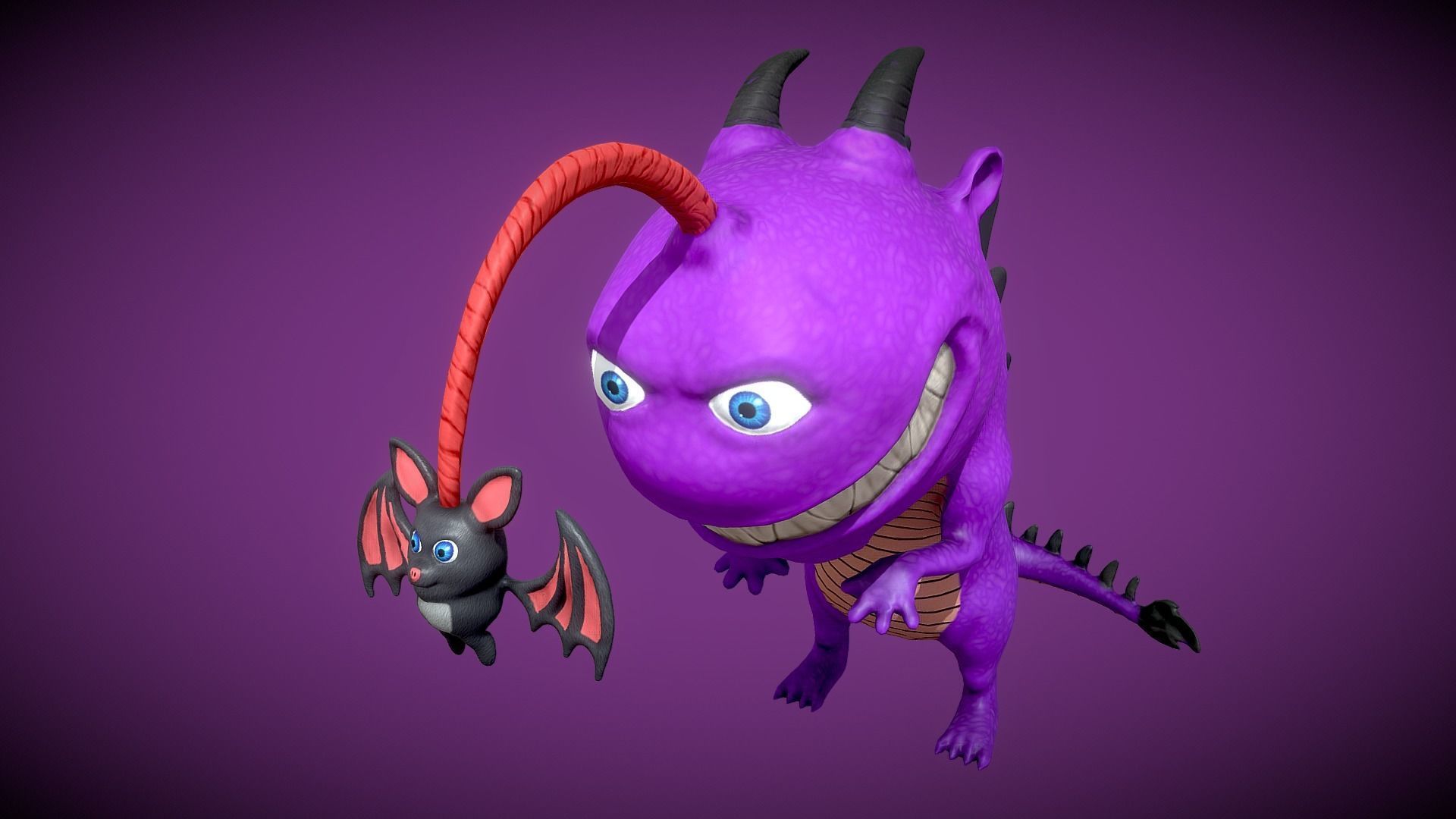 Strangler Model 3D model Strangler Dragon Monster VR / AR / low-poly | CGTrader