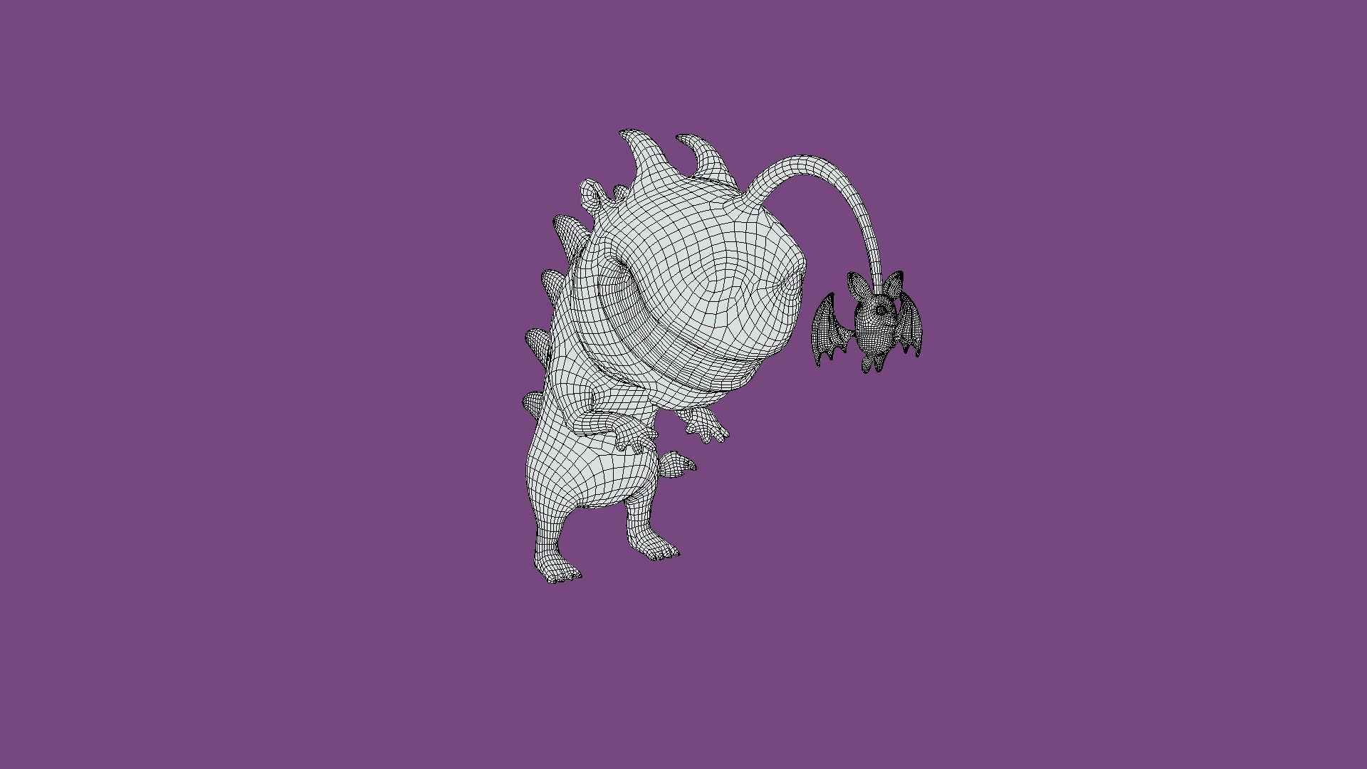Strangler Model 3D model Strangler Dragon Monster VR / AR / low-poly | CGTrader
