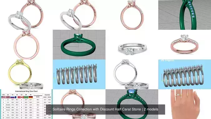 Solitaire Rings Collection with Discount Half Carat Stone