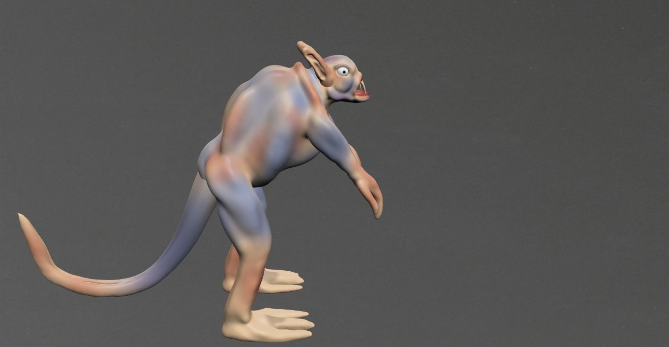 Mutant Mause Low-poly 3D model_29