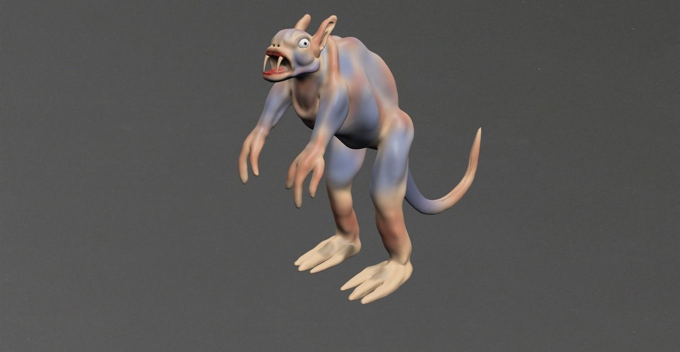 Mutant Mause Low-poly 3D model_21