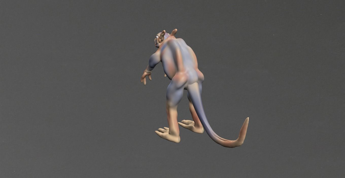 Mutant Mause Low-poly 3D model_13