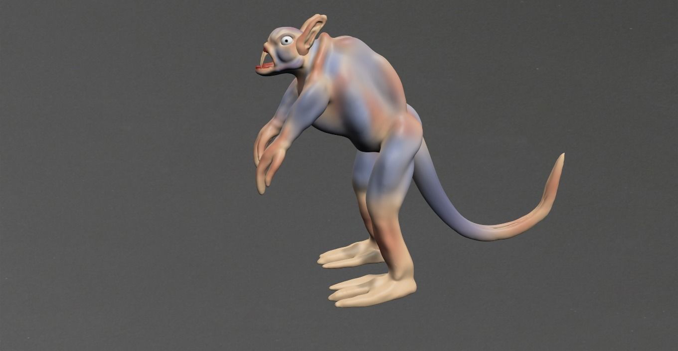 Mutant Mause Low-poly 3D model_17