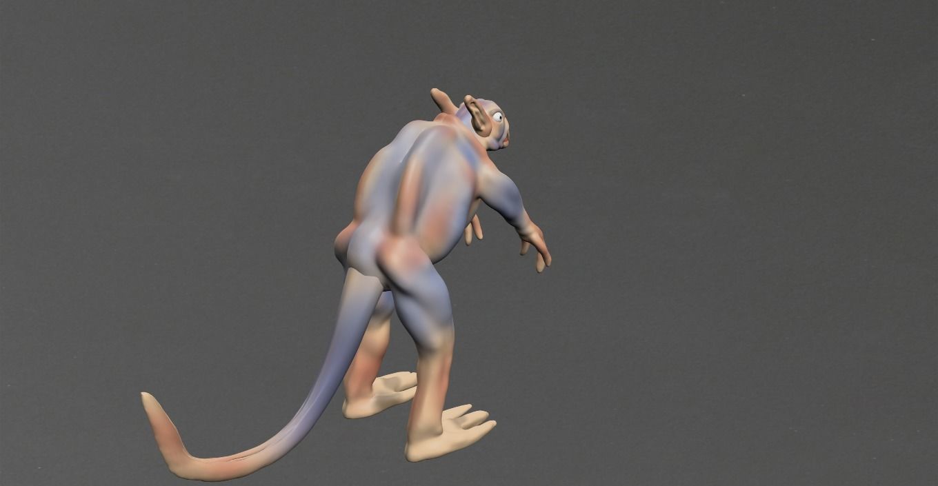 Mutant Mause Low-poly 3D model_5