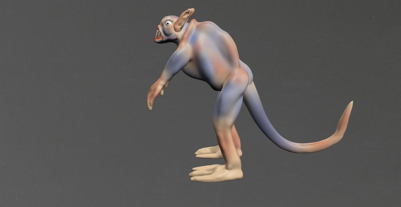 Mutant Mause Low-poly 3D model_16