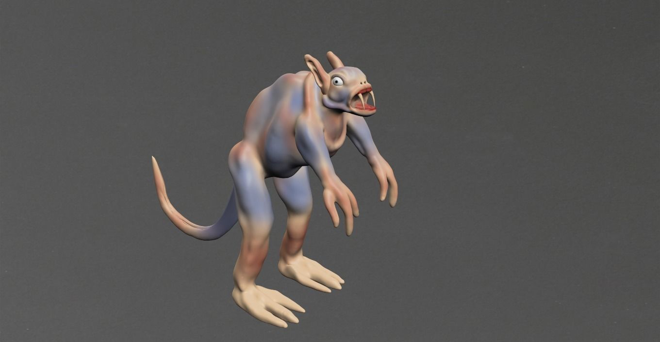 Mutant Mause Low-poly 3D model_11