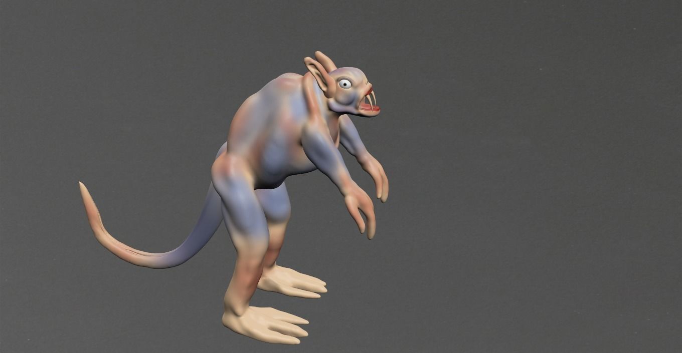 Mutant Mause Low-poly 3D model_26