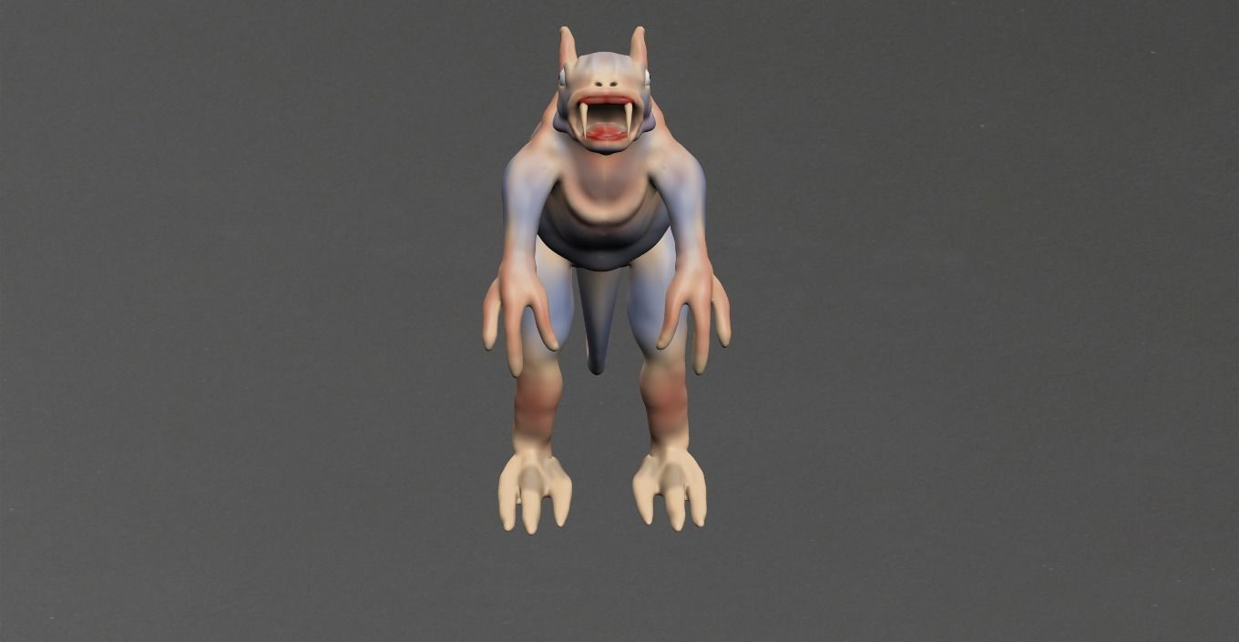 Mutant Mause Low-poly 3D model_23