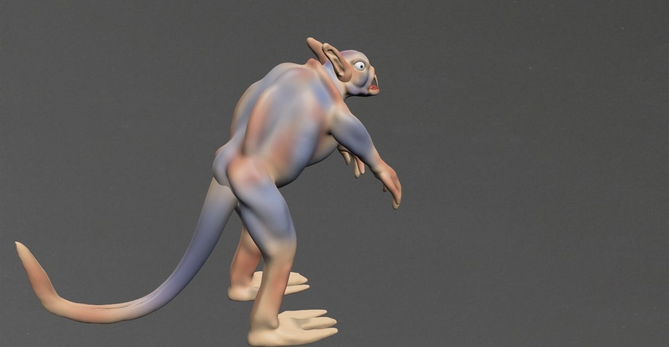 Mutant Mause Low-poly 3D model_2