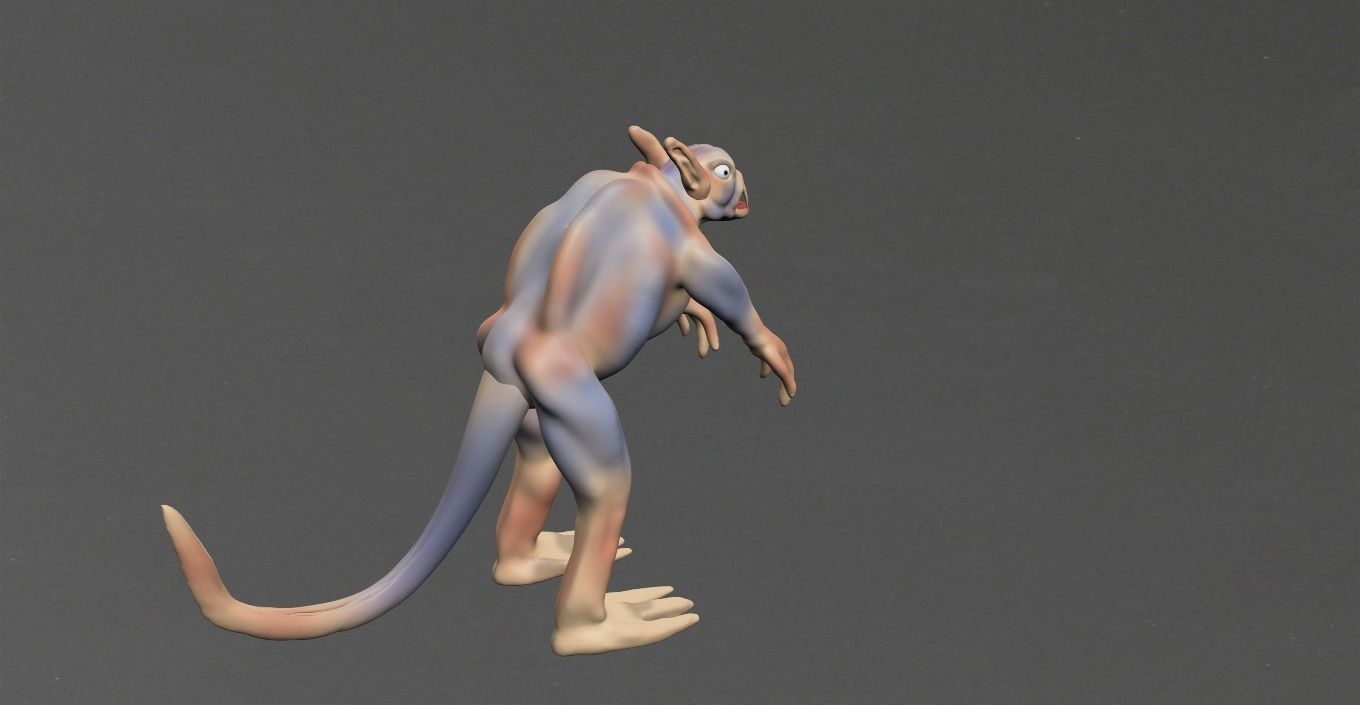 Mutant Mause Low-poly 3D model_3