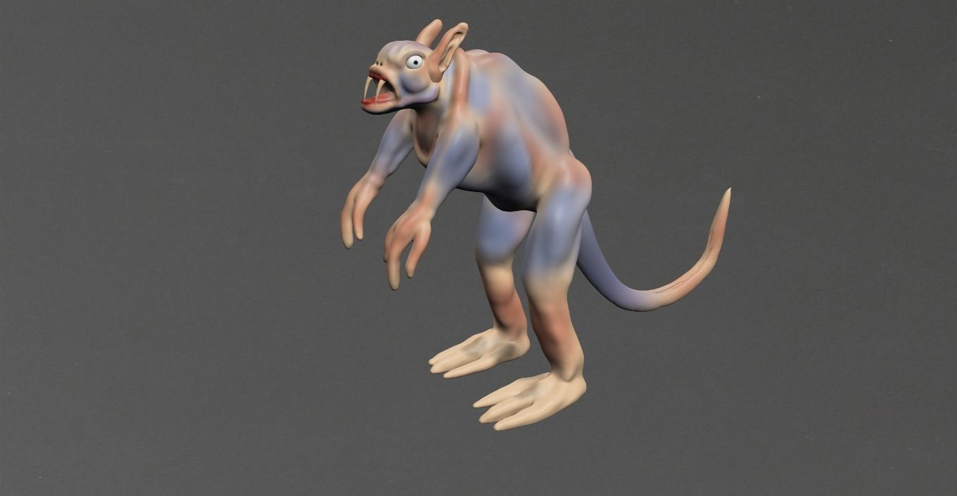 Mutant Mause Low-poly 3D model_19