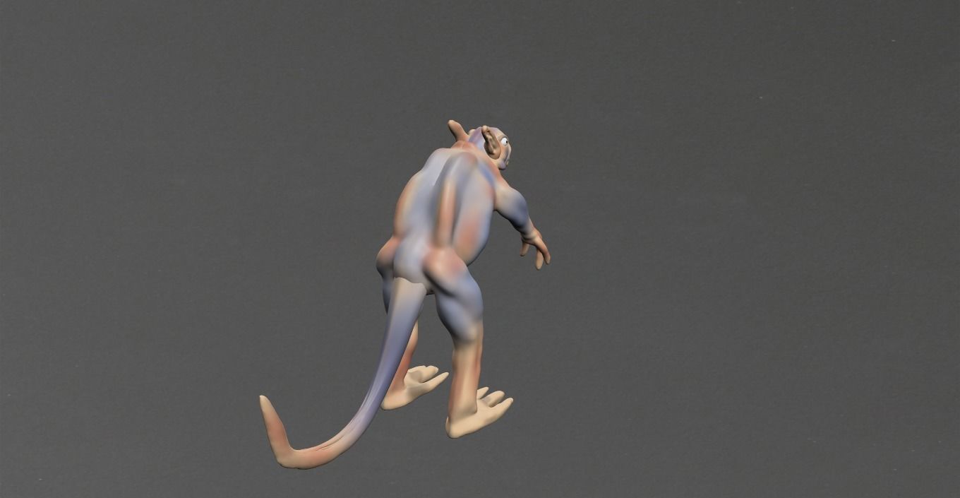 Mutant Mause Low-poly 3D model_6