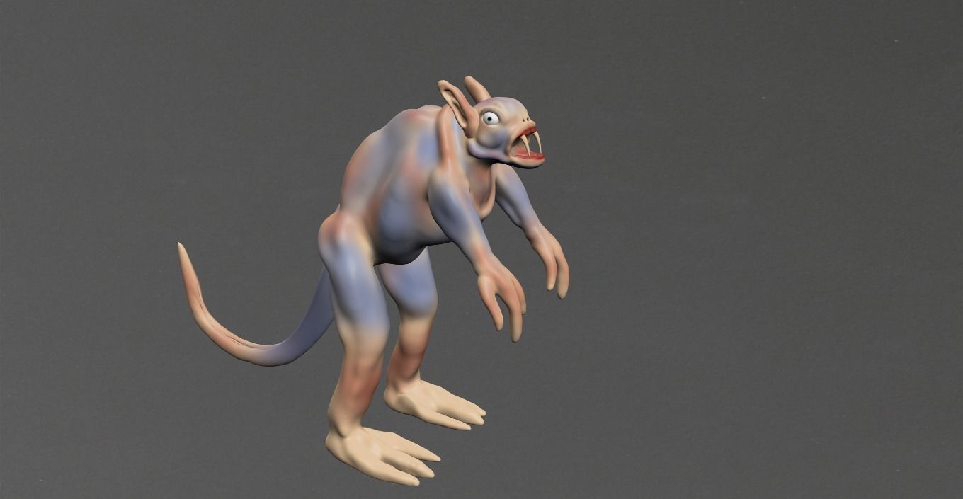 Mutant Mause Low-poly 3D model_24