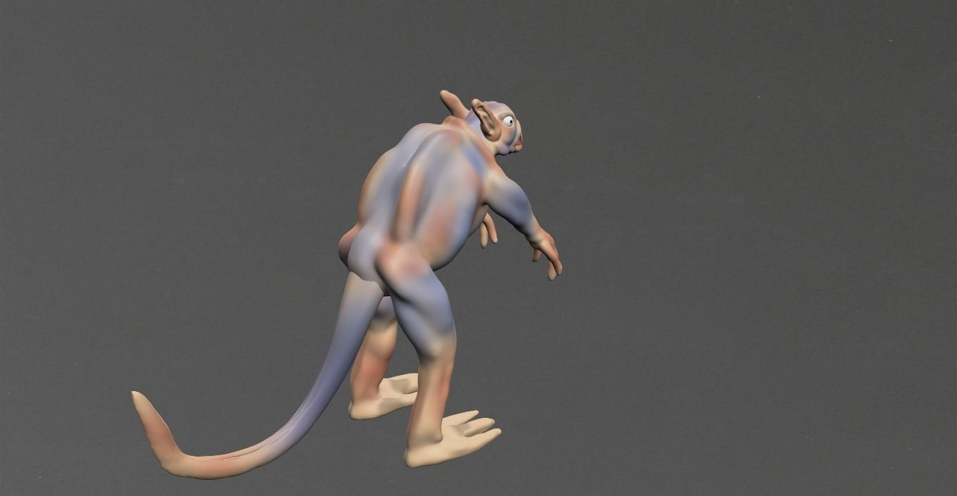 Mutant Mause Low-poly 3D model_4