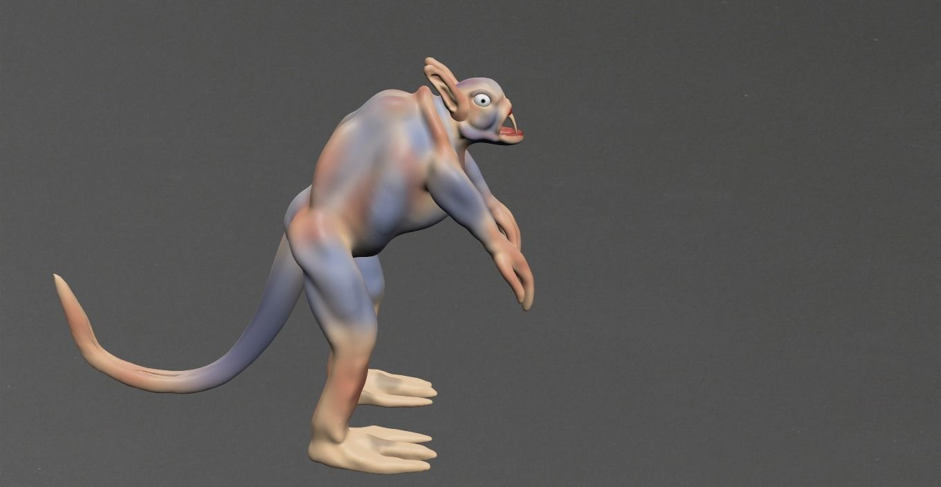 Mutant Mause Low-poly 3D model_28