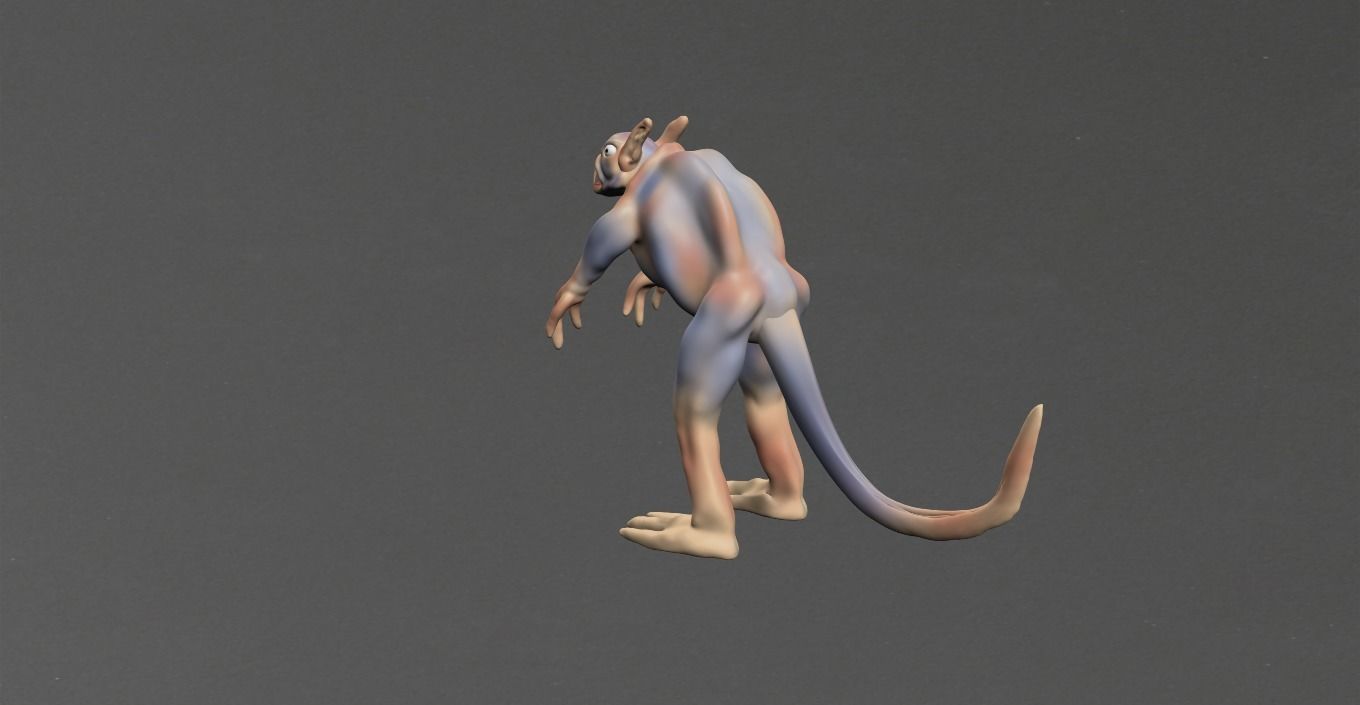 Mutant Mause Low-poly 3D model_14