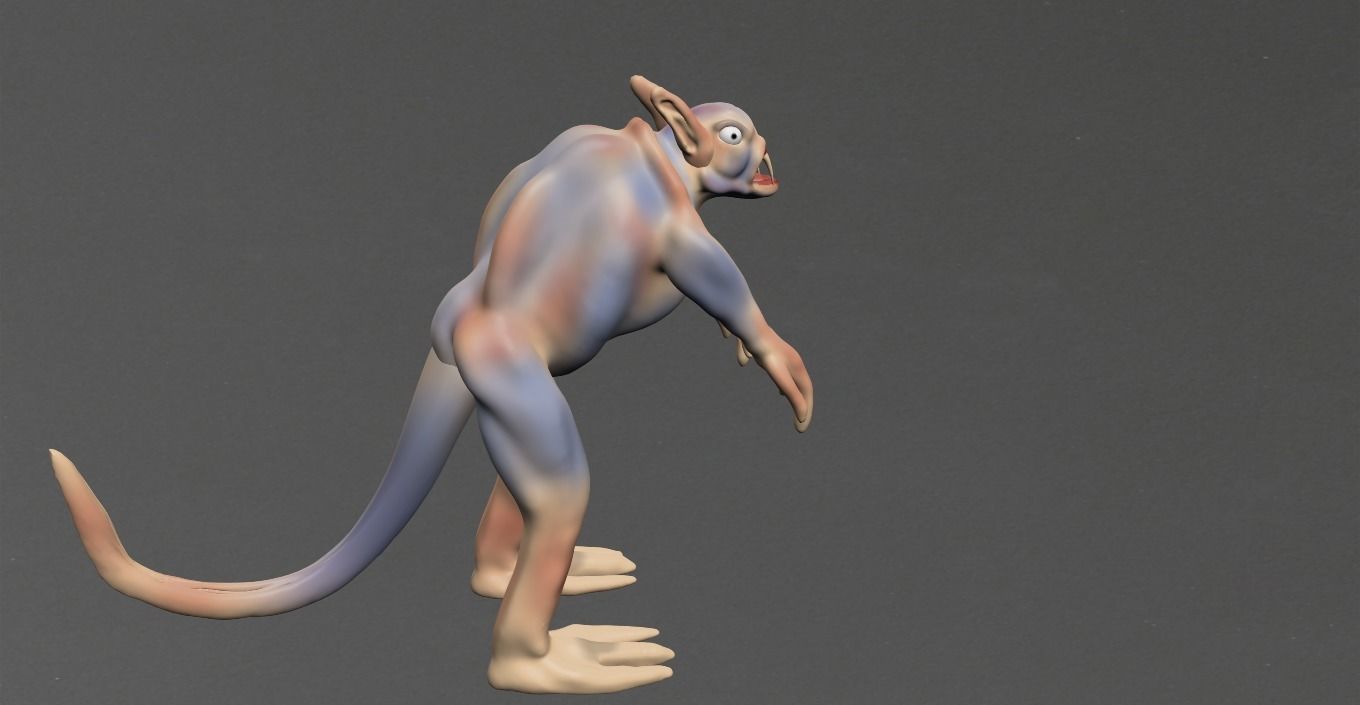 Mutant Mause Low-poly 3D model_1