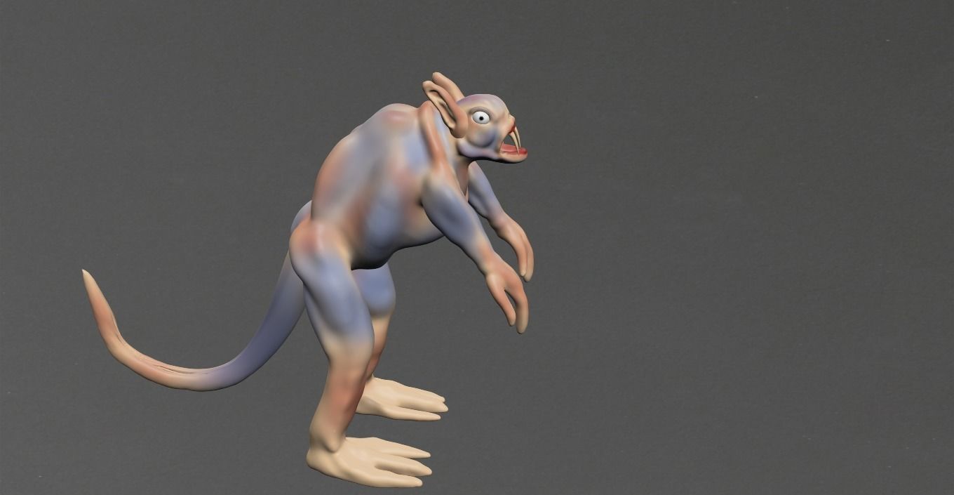 Mutant Mause Low-poly 3D model_27