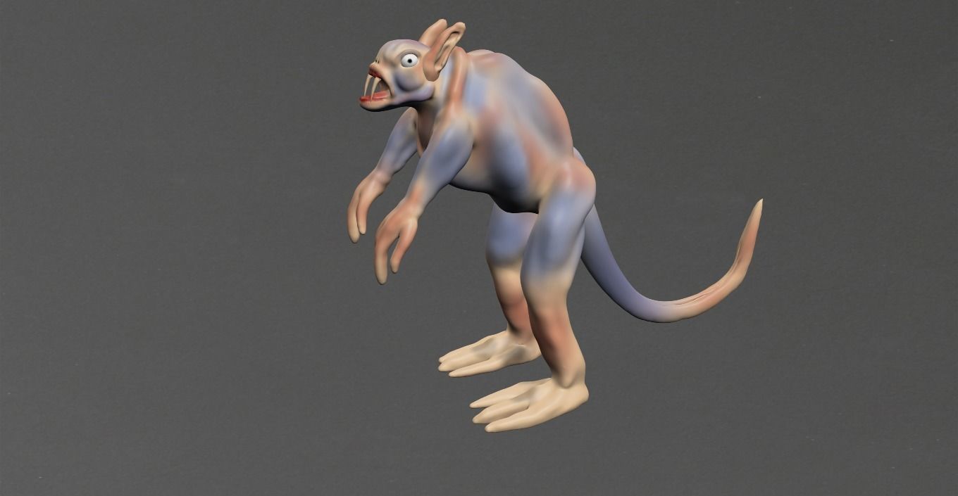 Mutant Mause Low-poly 3D model_18