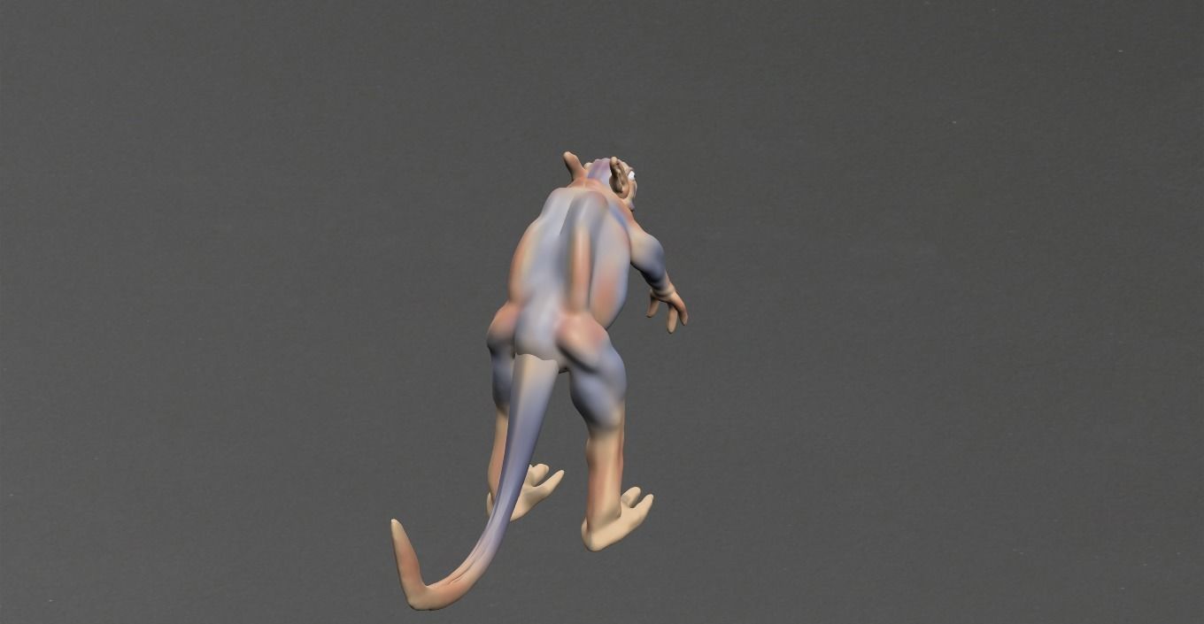 Mutant Mause Low-poly 3D model_7