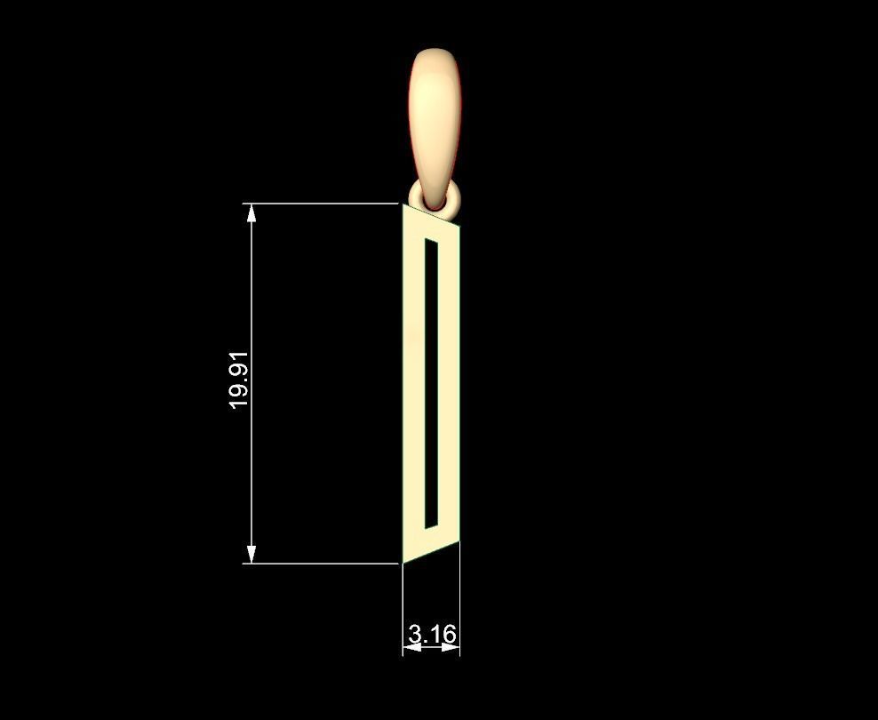 Initial Letters Pendant JAGATRAYA D 3D print model_5