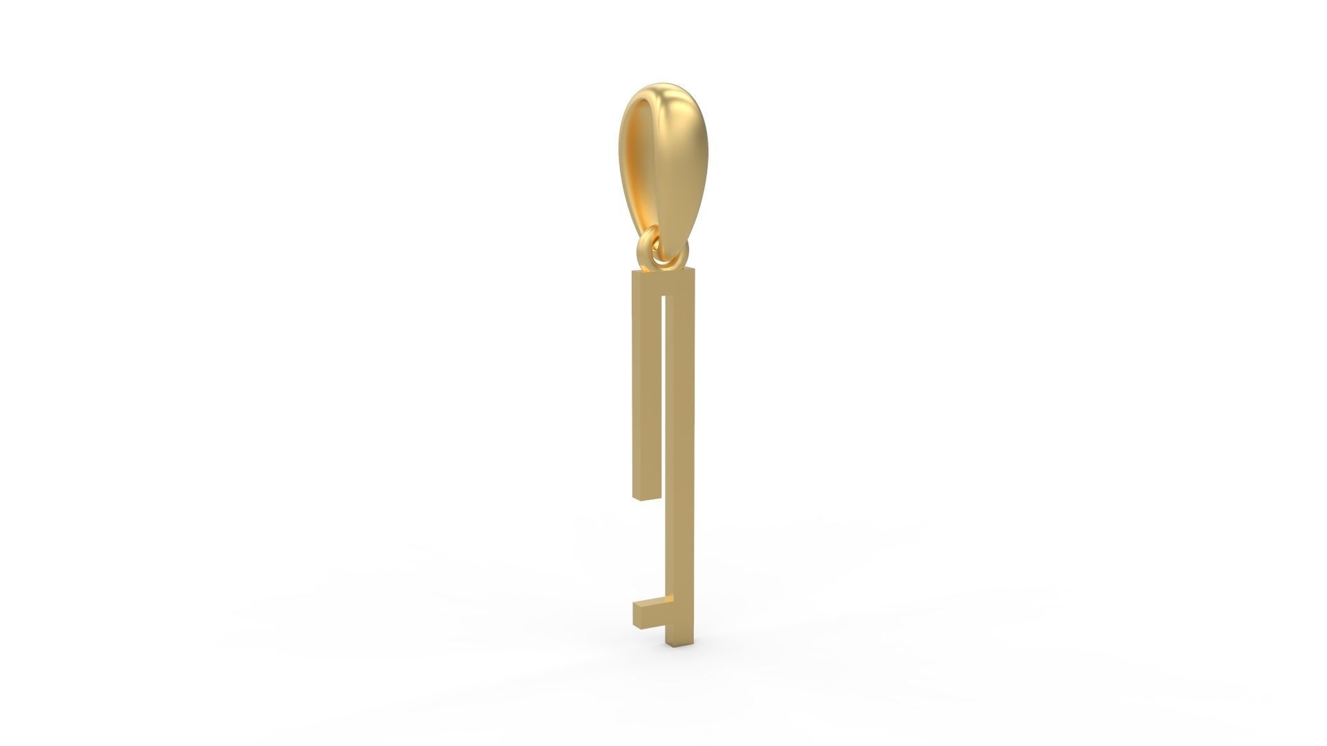 Initial Letters Pendant JAGATRAYA F 3D print model_3