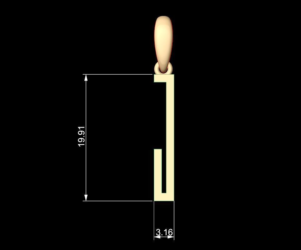 Initial Letters Pendant JAGATRAYA J 3D print model_5