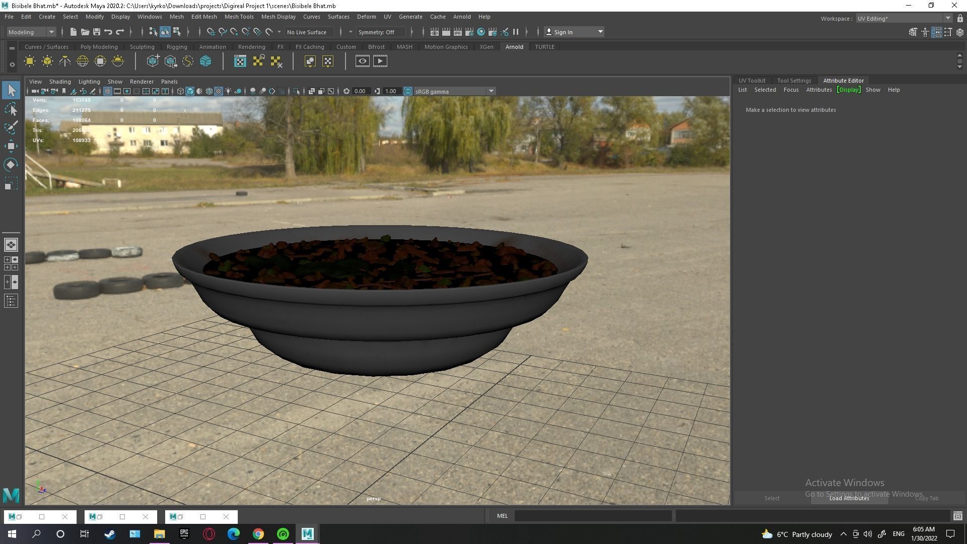 Low Poly PBR Bisibele Bhat Low-poly 3D model_5