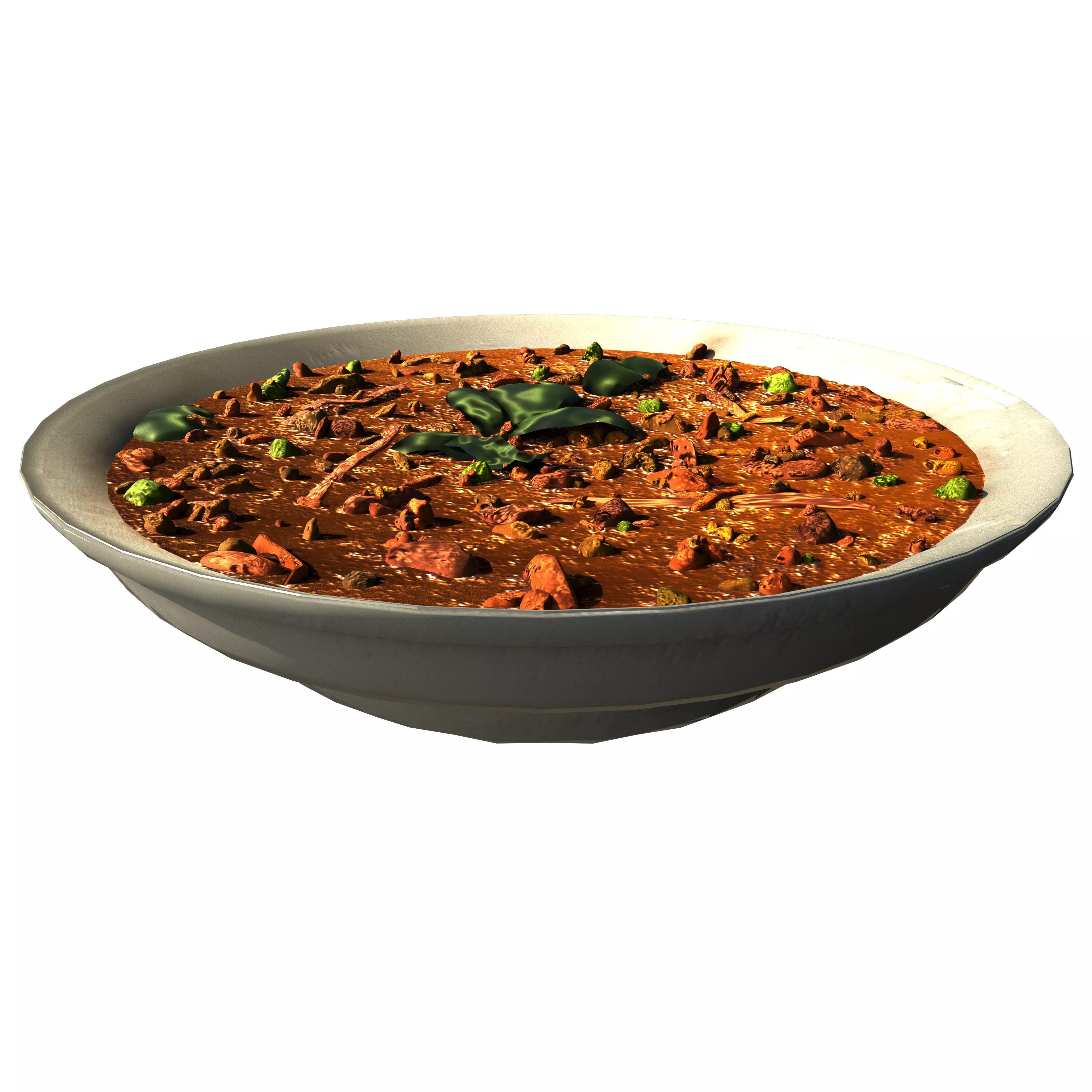 Low Poly PBR Bisibele Bhat Low-poly 3D model_0