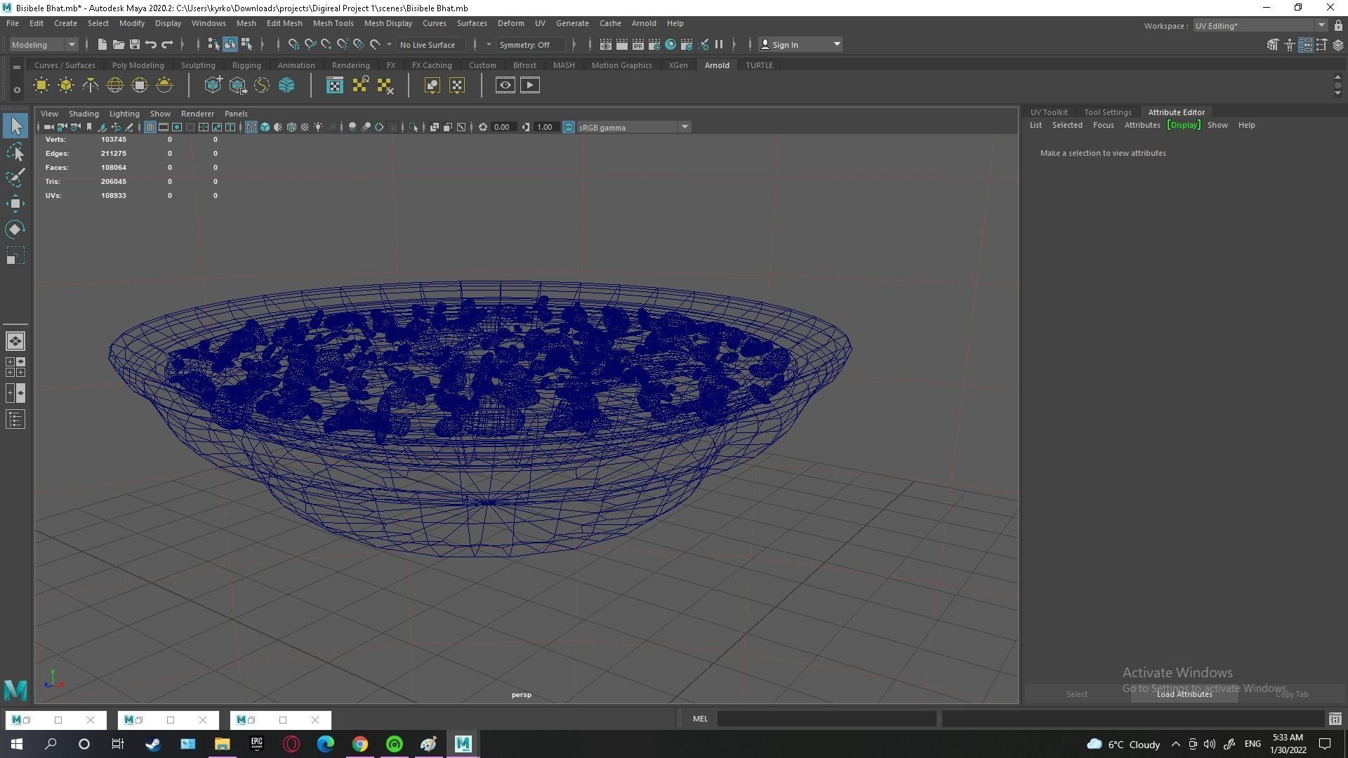 Low Poly PBR Bisibele Bhat Low-poly 3D model_1