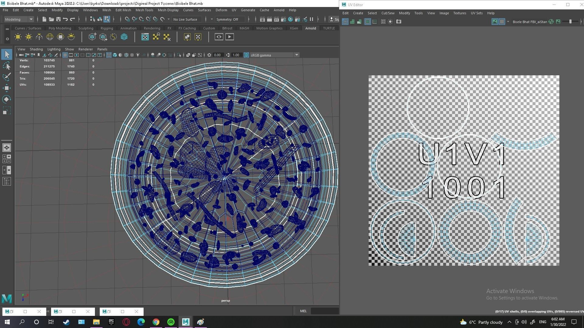 Low Poly PBR Bisibele Bhat Low-poly 3D model_3