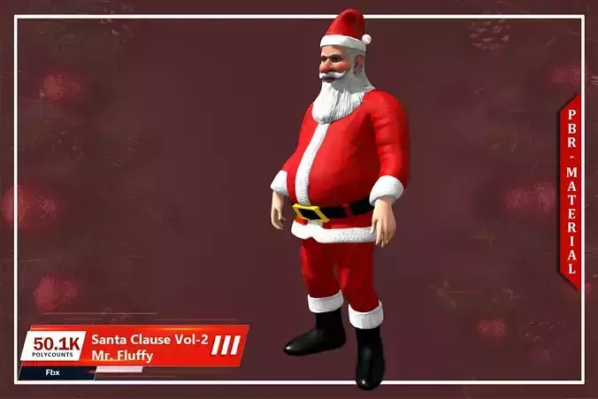 Santa Claus Vol 2 Mr Fluffy Low-poly 3D model