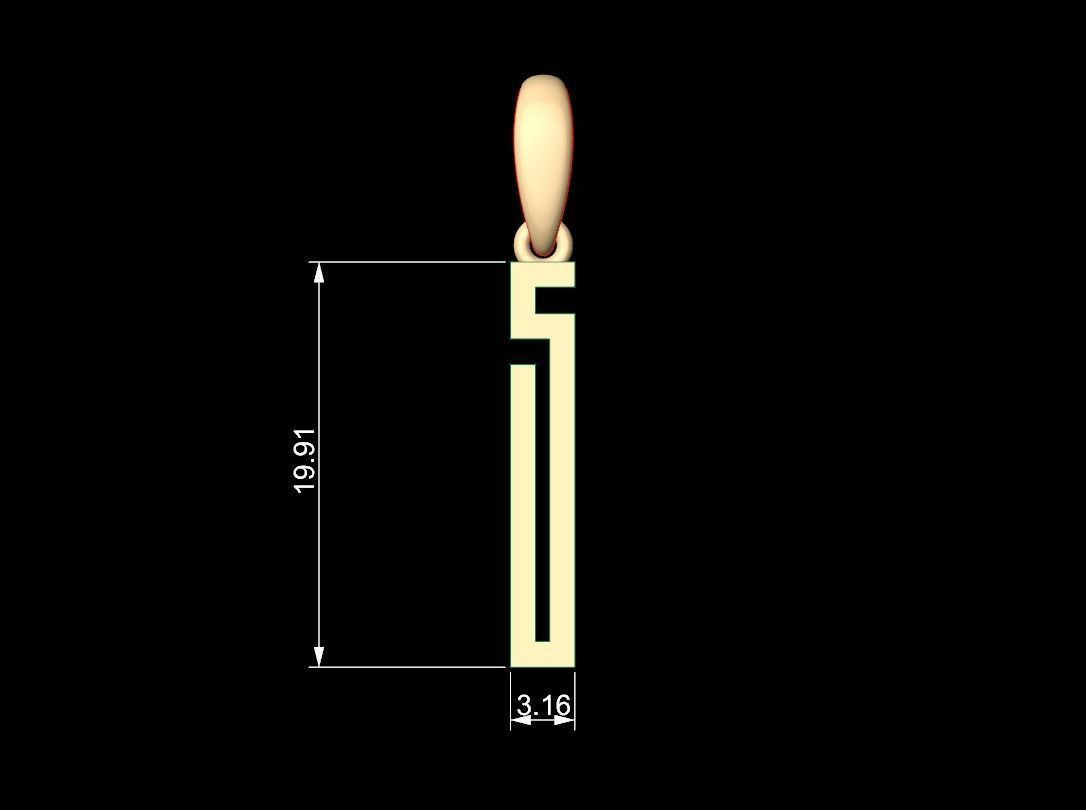 Initial Letters Pendant JAGATRAYA S 3D print model_5