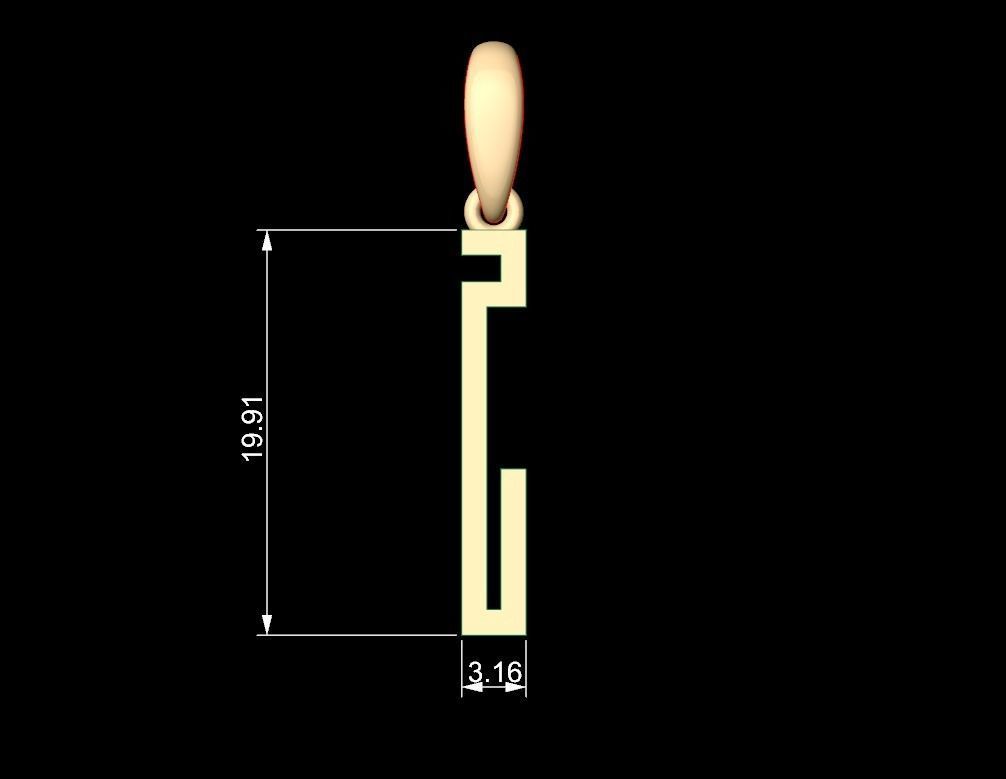 Initial Letters Pendant JAGATRAYA Z 3D print model_4