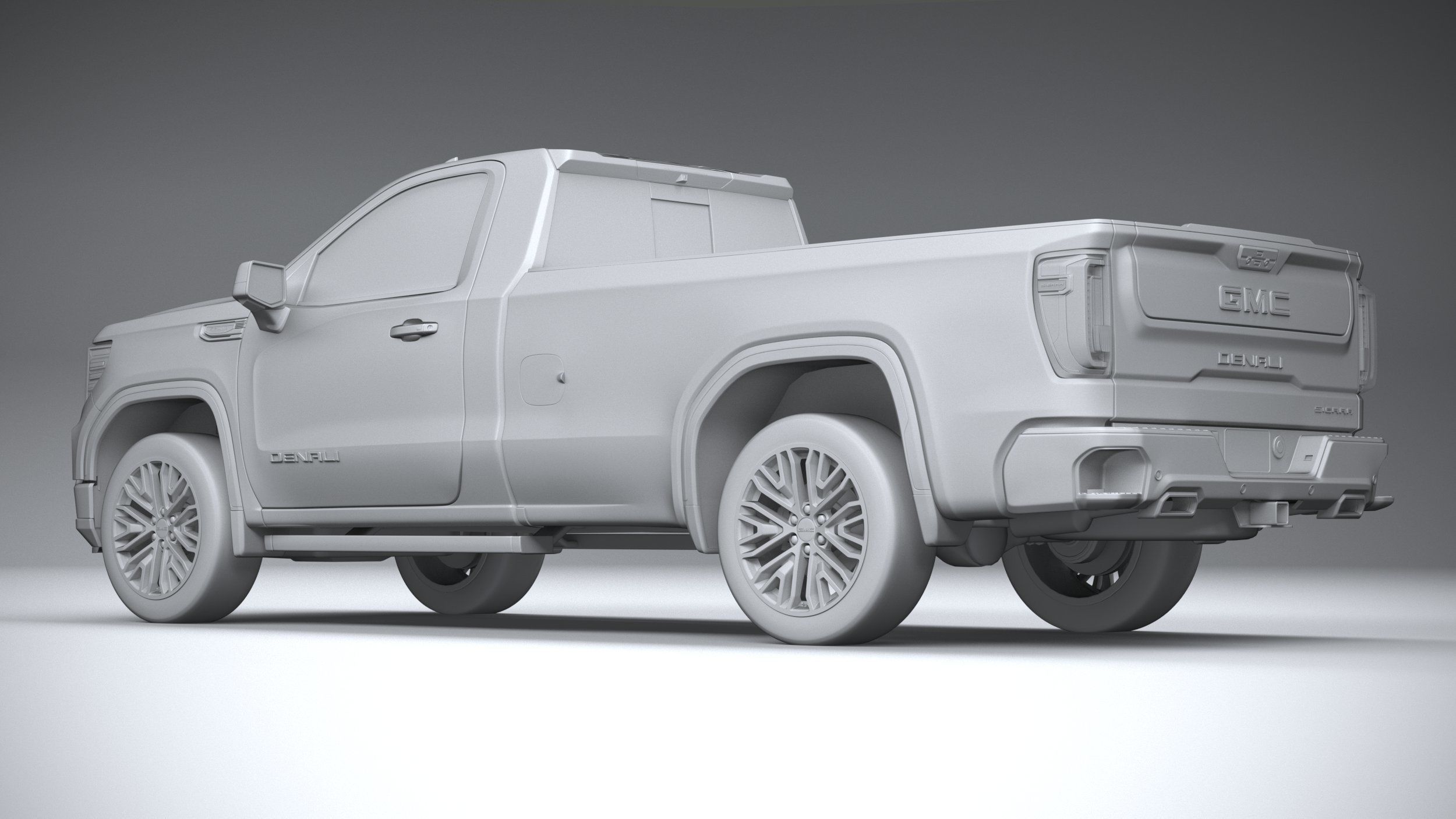 GMC Sierra Denali regular cab 2022 3D model_21