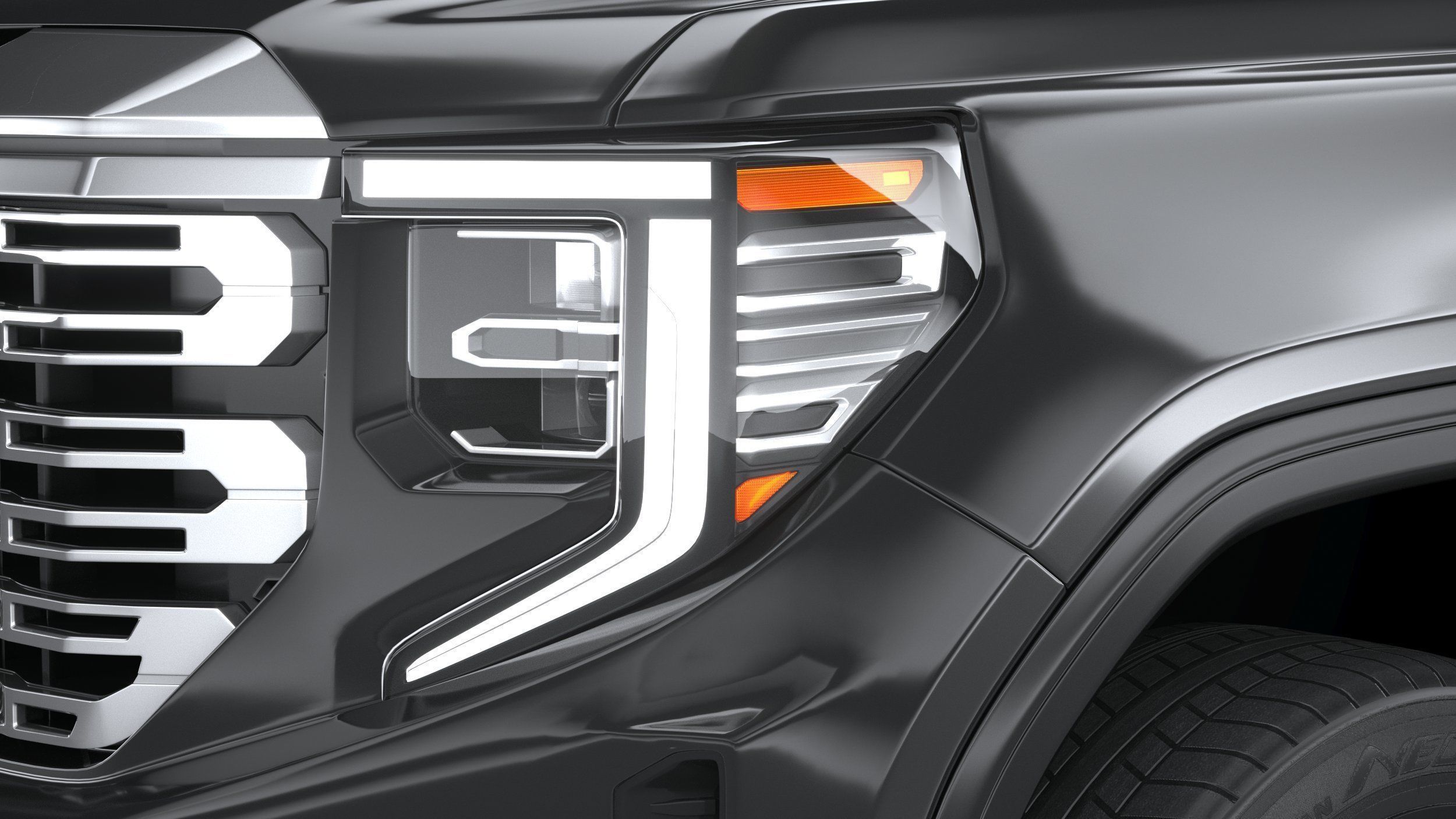 GMC Sierra Denali regular cab 2022 3D model_14