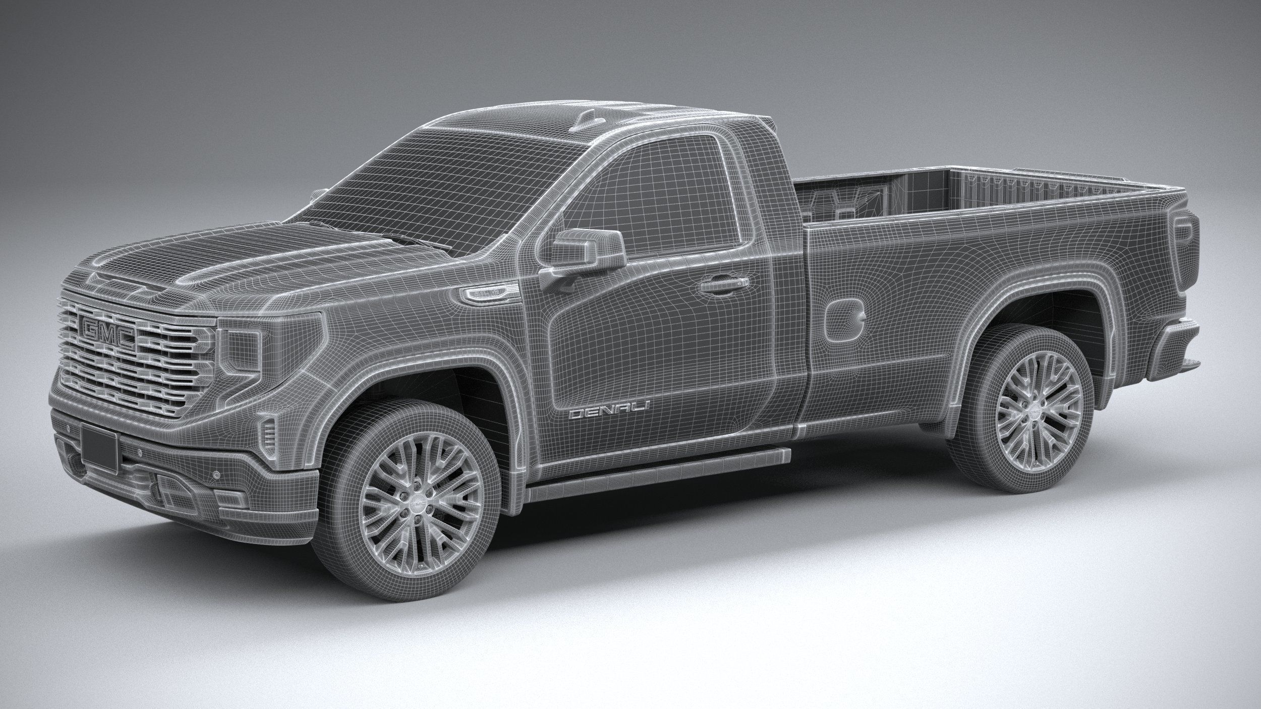 GMC Sierra Denali regular cab 2022 3D model_26