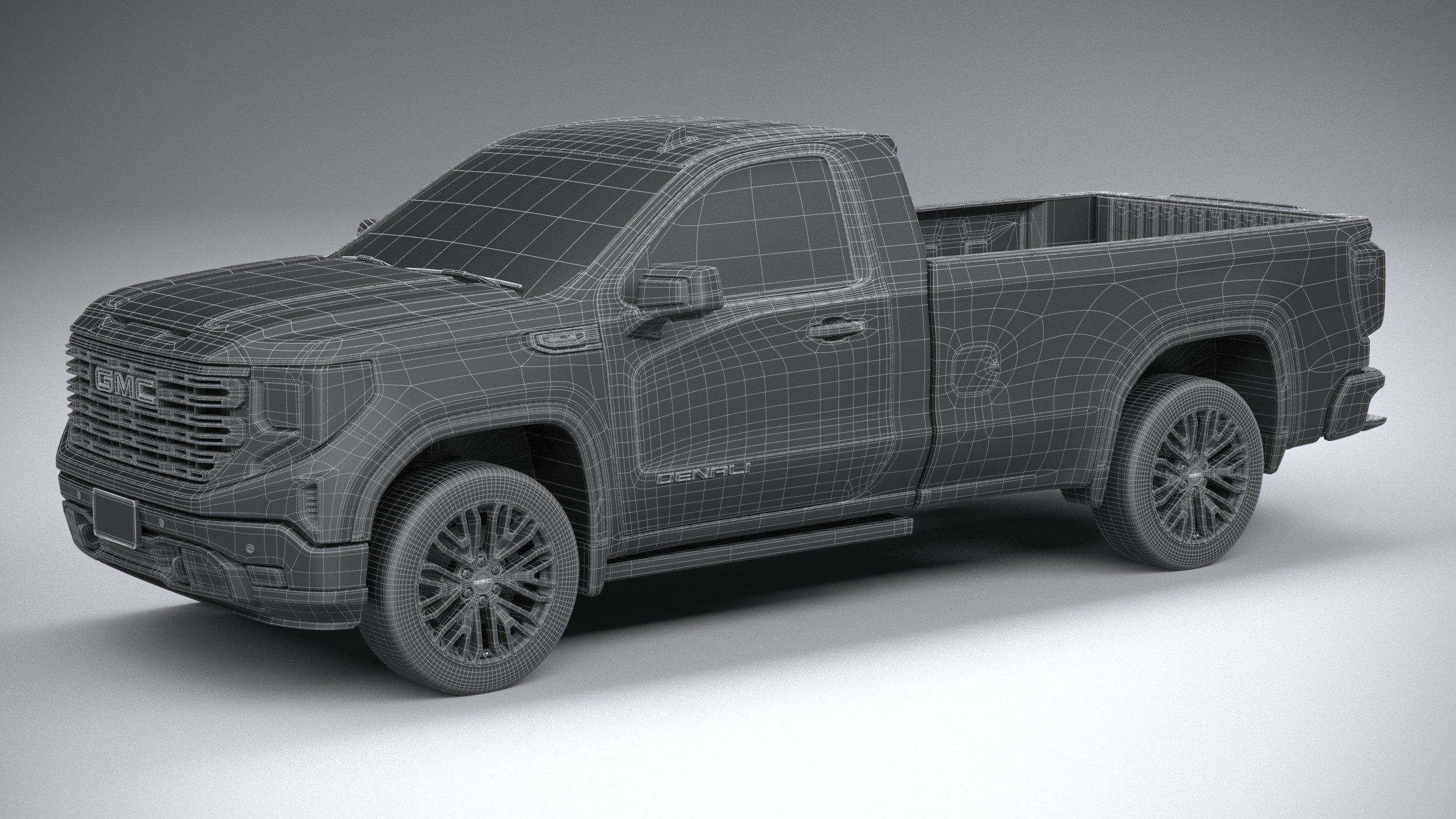GMC Sierra Denali regular cab 2022 3D model_28