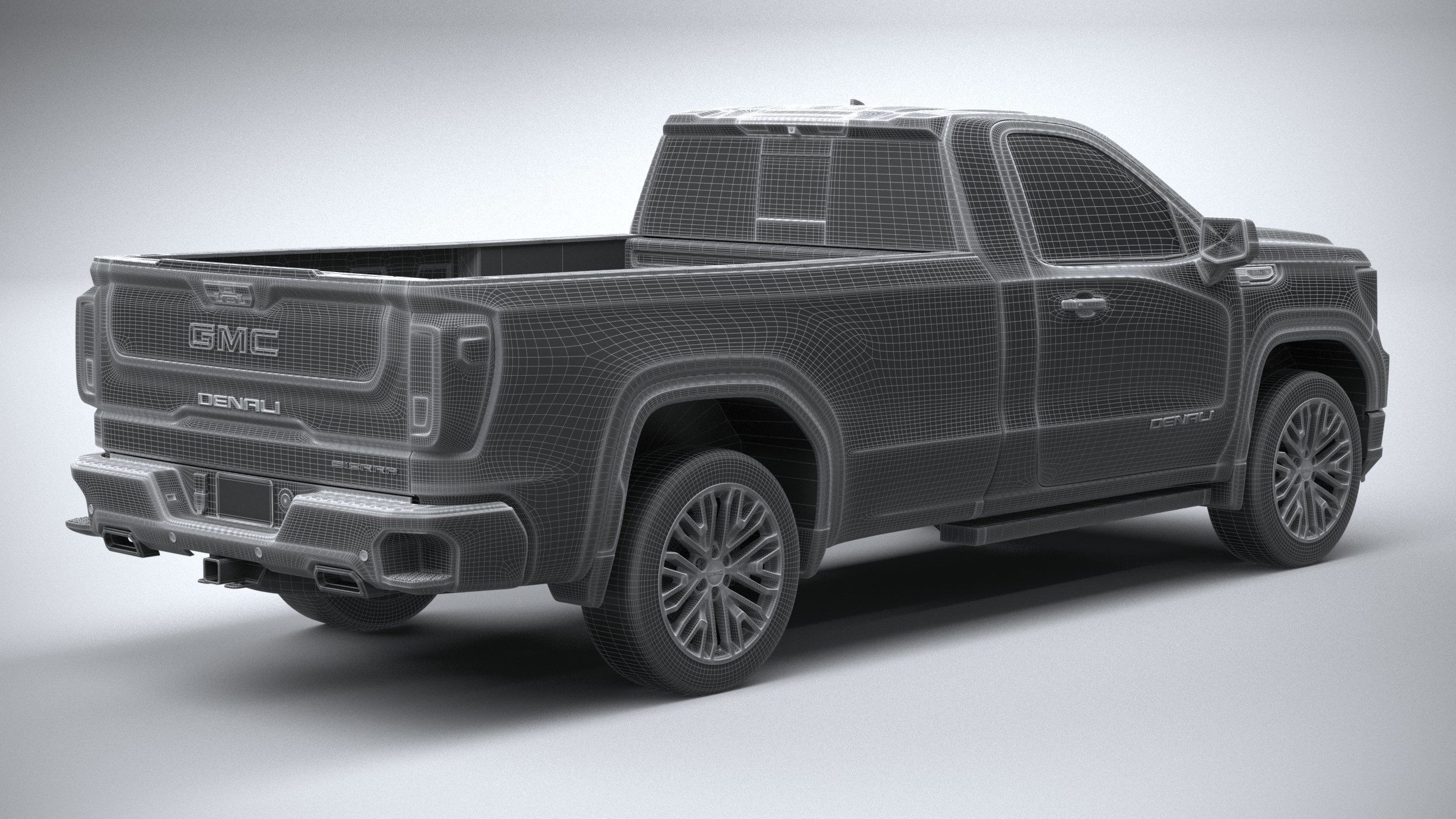 GMC Sierra Denali regular cab 2022 3D model_27