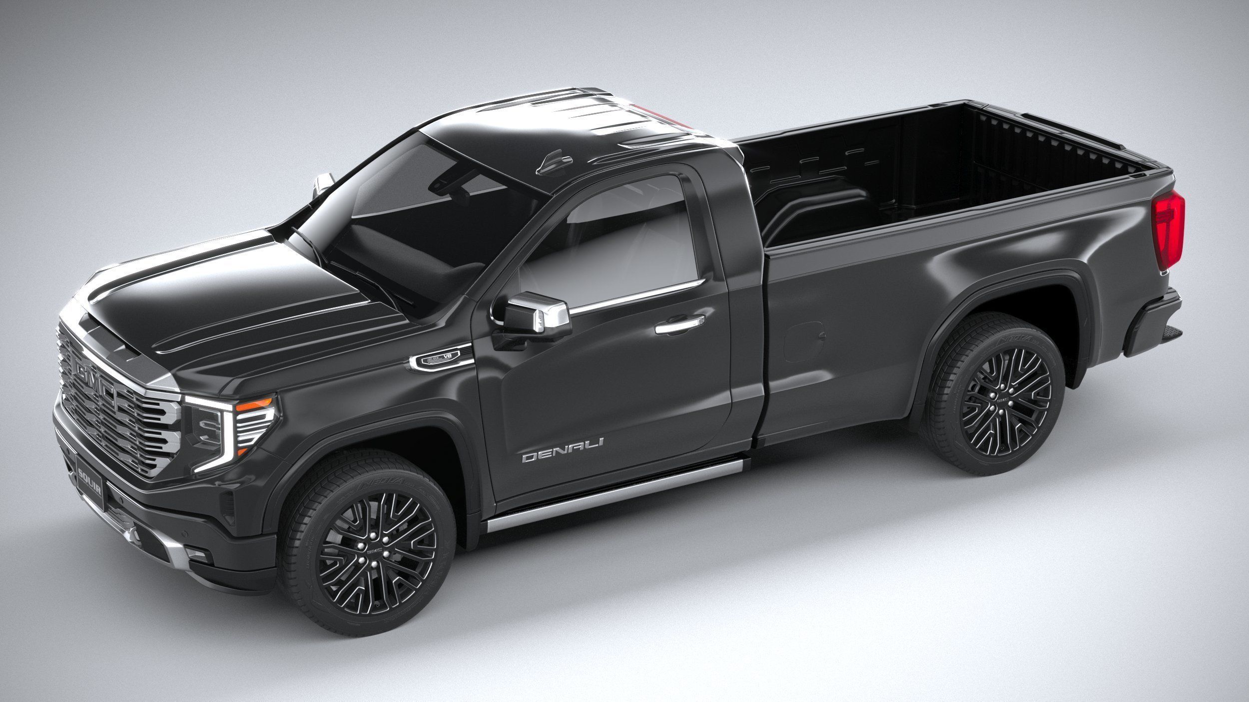 GMC Sierra Denali regular cab 2022 3D model_7