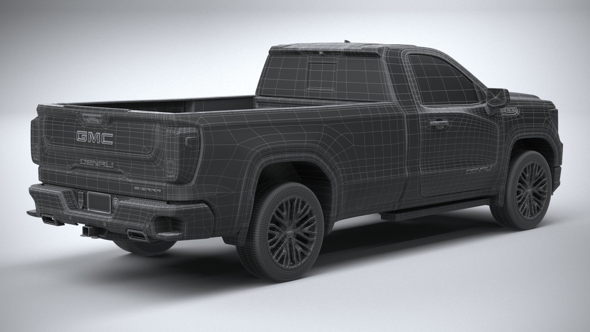 GMC Sierra Denali regular cab 2022 3D model_29