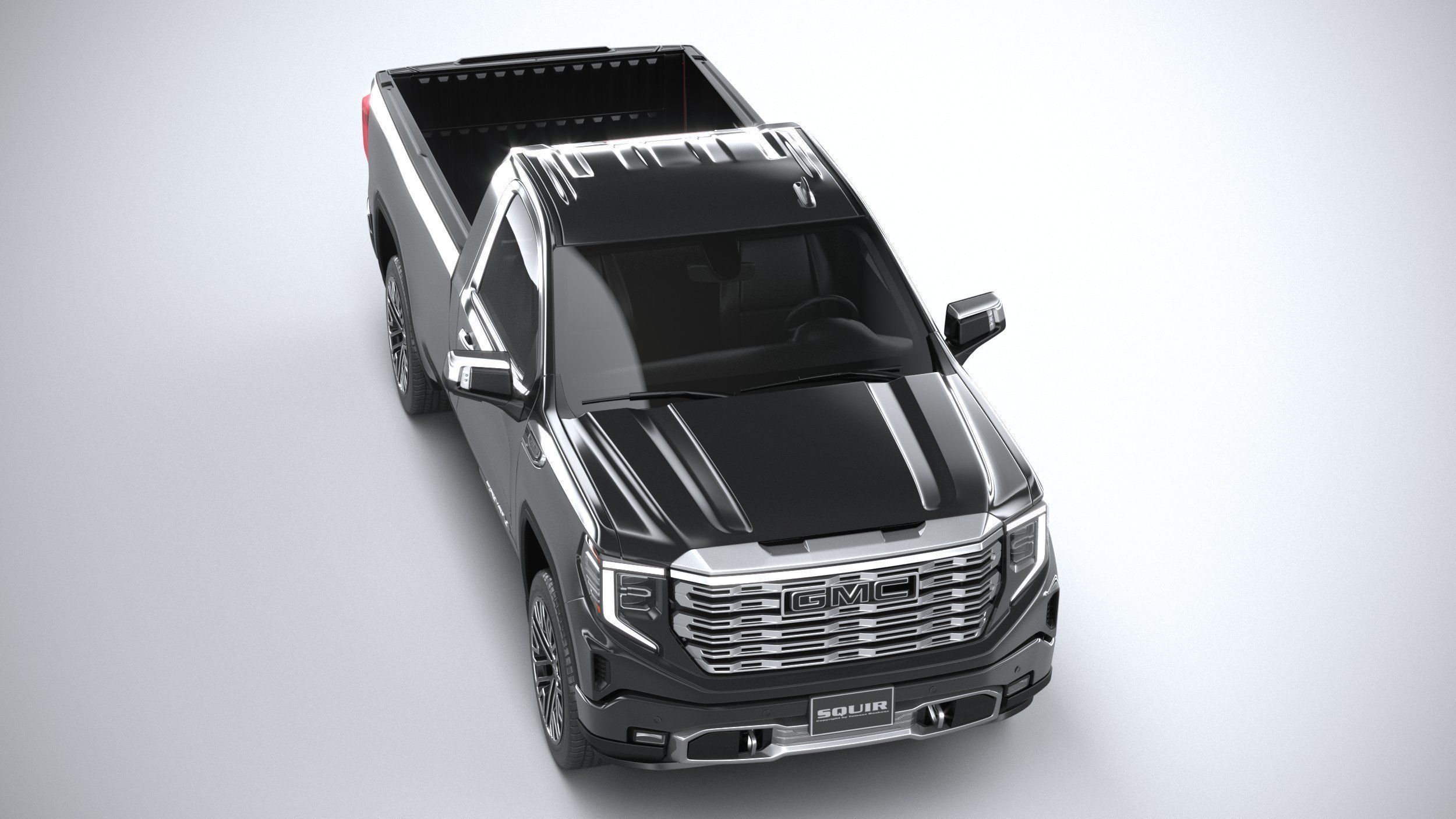 GMC Sierra Denali regular cab 2022 3D model_12