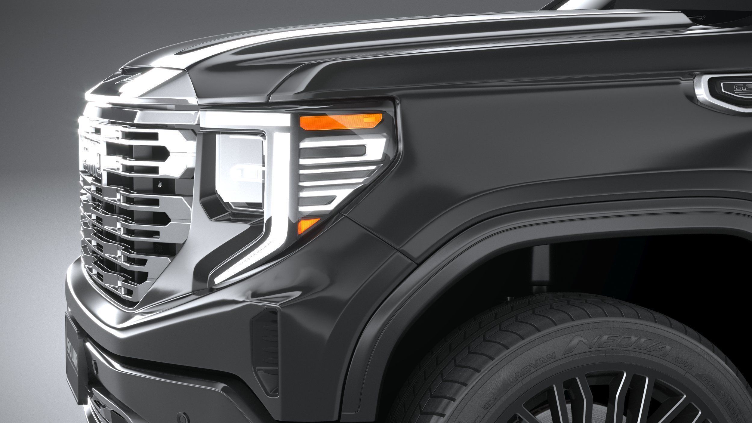 GMC Sierra Denali regular cab 2022 3D model_3