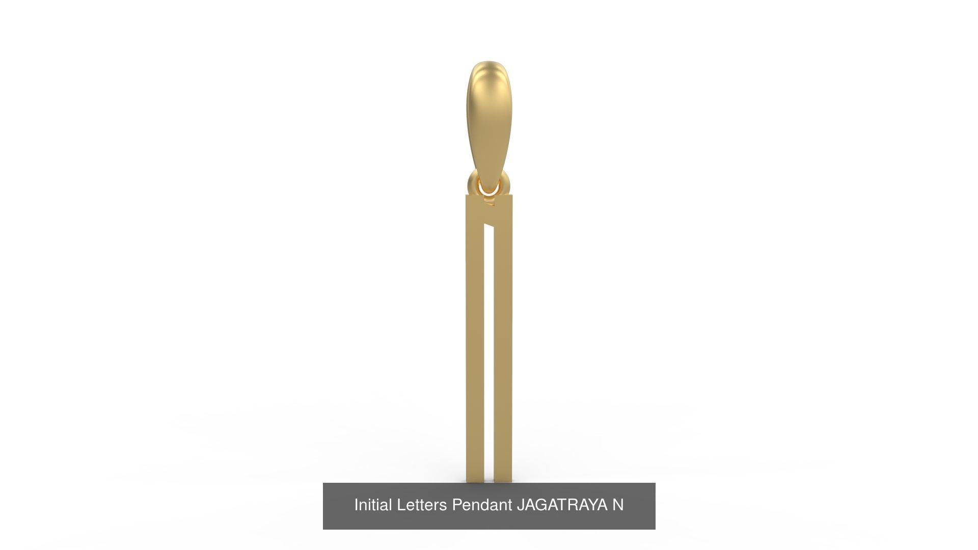 Initial Letters Pendant Alphabets JAGATRAYA 3D Model Collection_16
