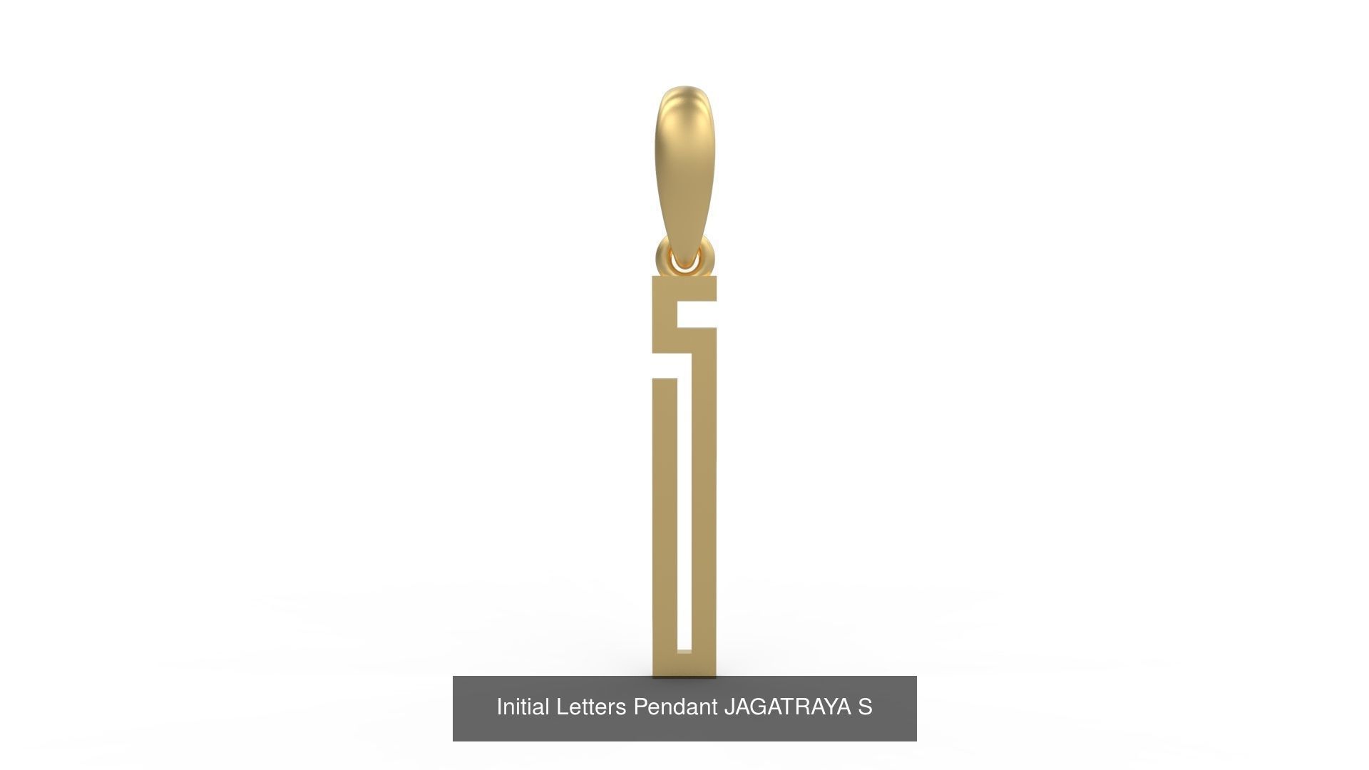 Initial Letters Pendant Alphabets JAGATRAYA 3D Model Collection_21