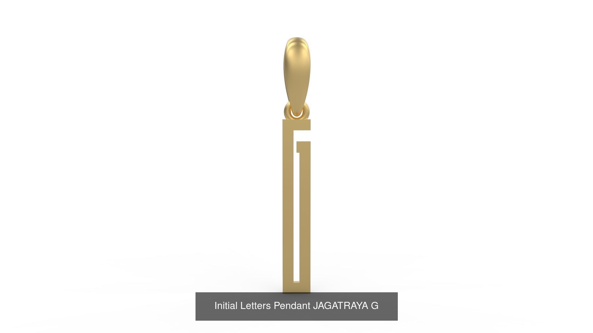 Initial Letters Pendant Alphabets JAGATRAYA 3D Model Collection_9