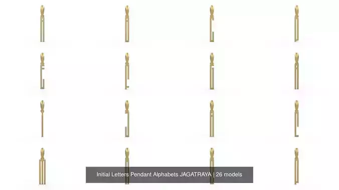 Initial Letters Pendant Alphabets JAGATRAYA
